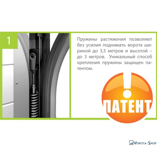 Ворота Alutech Classic пружини розтягування