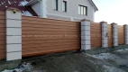 Откатные ворота (сварные) заполнение профнастил.