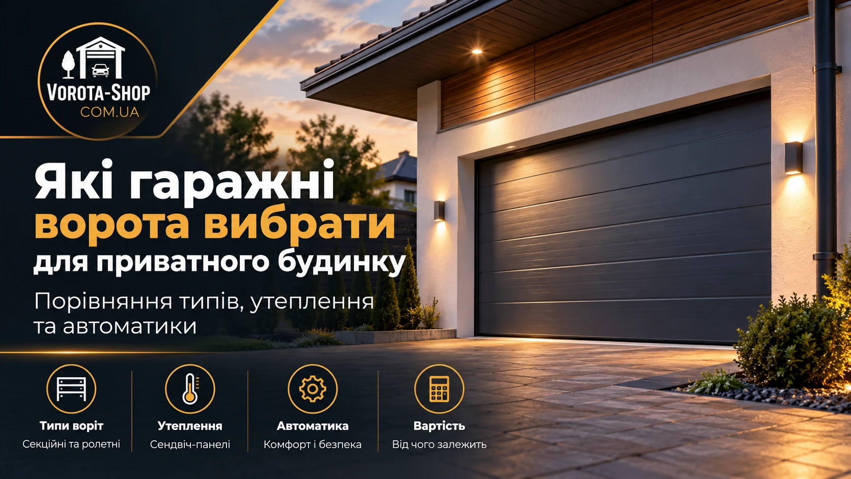 Які гаражні ворота вибрати для будинку — Vorota-Shop