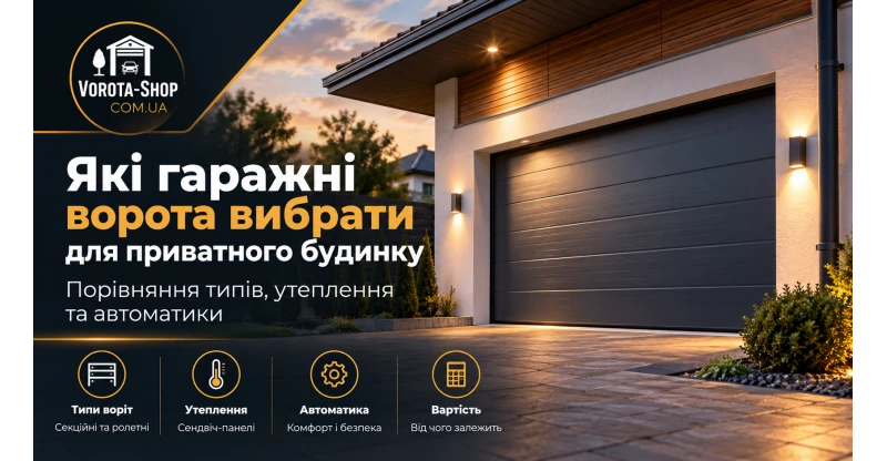 Які гаражні ворота вибрати для будинку — Vorota-Shop