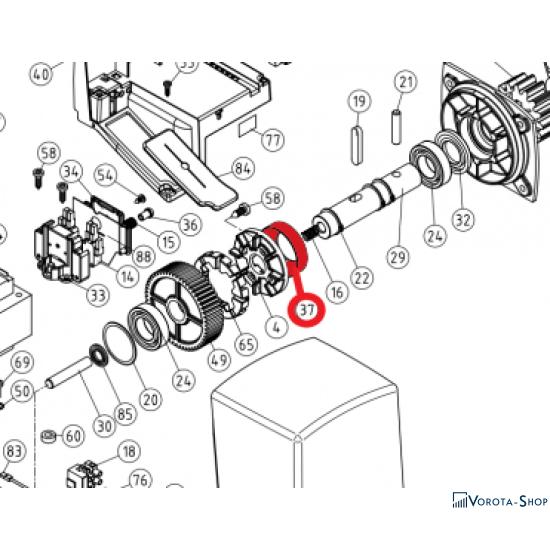 Кожух шплінту розблокування ROBUS/SOON/ROX (PPD0714R01.4540)