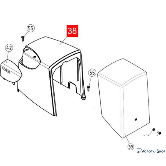 Кришка передня частина RB350 (PPD0892А.4540)