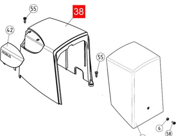 Кришка передня частина RB350 (PPD0892А.4540)