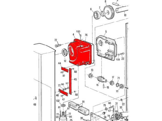 Корпус редуктора+розблокування WIL (BMG1512R01.4567)