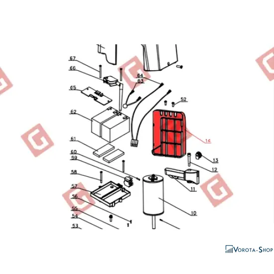 BOXER 500.14 Стійка плати