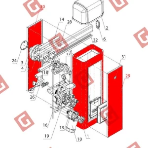 BS806.29+30 Корпус шлагбаума