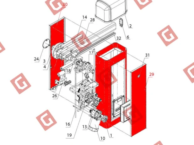 BS806.29+30 Корпус шлагбаума