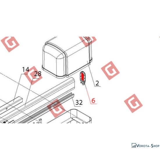 BS806.6 Заглушка стріли задня