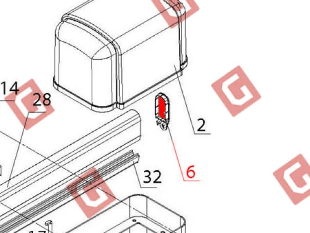 BS806.6 Заглушка стріли задня
