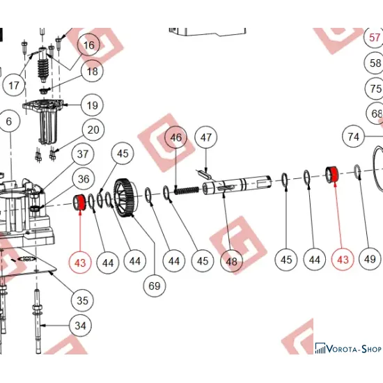 Втулка вала редуктора DEIMOS BT A / DEIMOS AC A