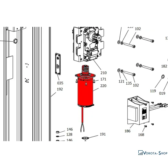 Електродвигун з енкодером для GIOTTO ULTRA 36