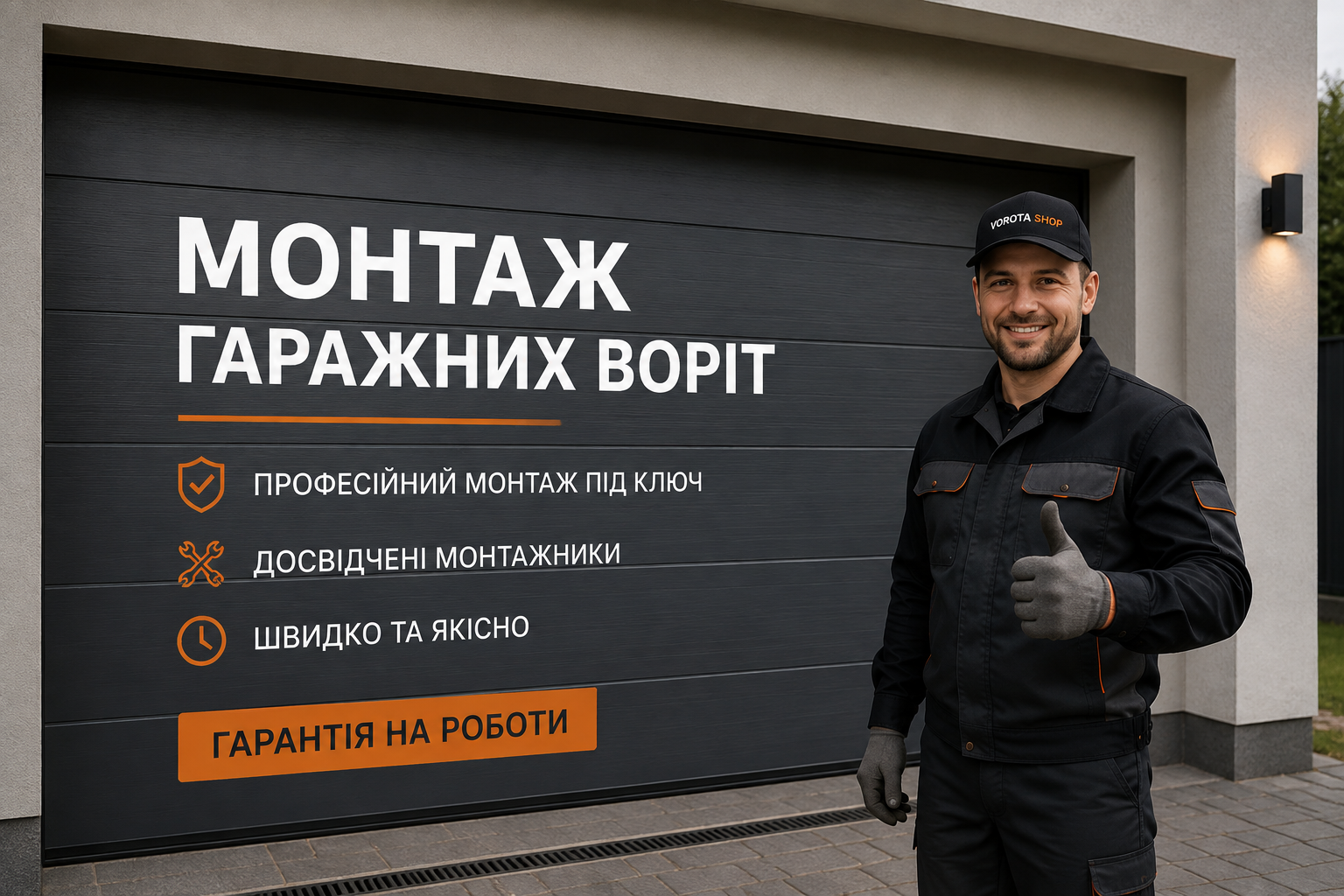 Монтаж гаражних воріт у Києві та Київській області